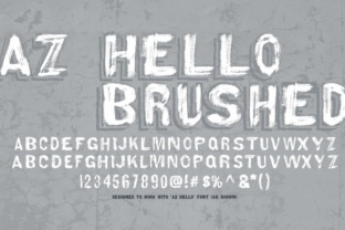 AZ Hello Brushed: A Vintage Sans Serif Font for Web Design