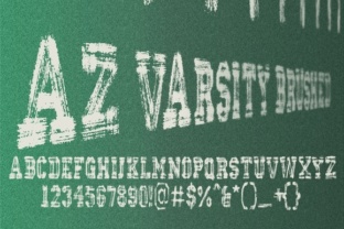 AZ Varsity Brushed: A Bold Serif Font for Vintage Branding