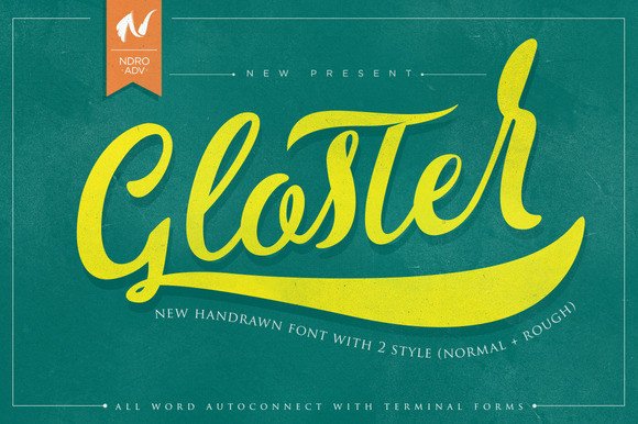 Gloster Typeface: The Rustic Script Font for Makers