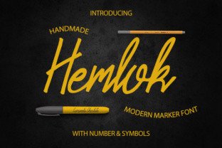 Hemlok: A Modern Marker Font for Handmade Brands