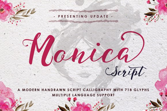Monica: A Modern Calligraphy Typeface for Branding