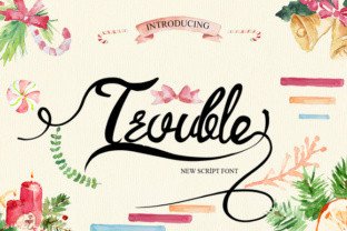 Trouble: A Script Handwritten Font for Editorial Design